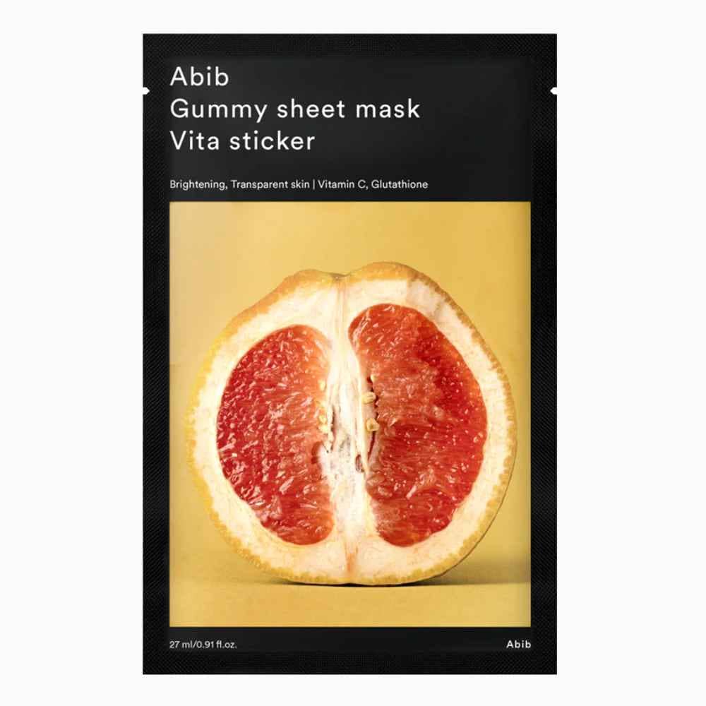 Masca de fata cu efect iluminator Gummy Sheet Vita, ABIB, 27ml
