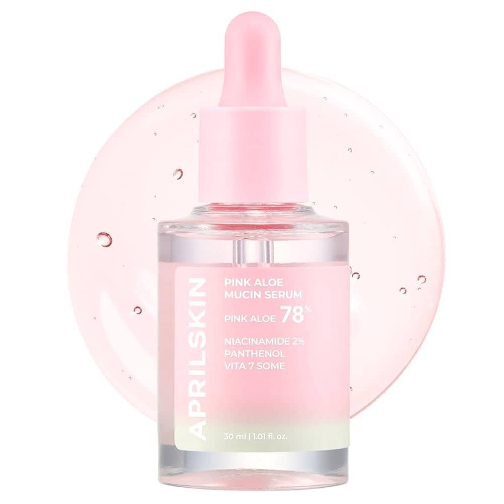 Serum cu aloe vera roz și mucină de melc, Aprilskin, 30ml