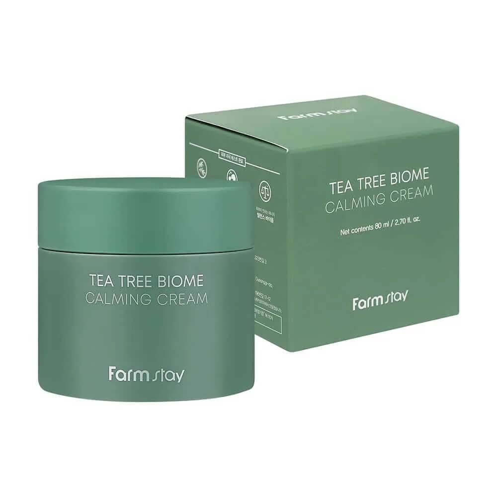 Cremă de față pentru tenul predispus la acnee, cu extract de arbore de ceai, farmstay, 80ml