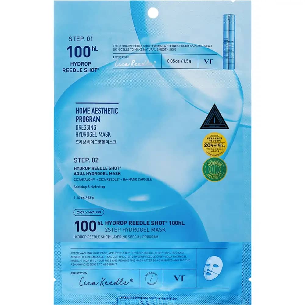 Masca in 2 pasi Hydrop Reedle Shot 100HL Hydrogel Mask, VT COSMETICS