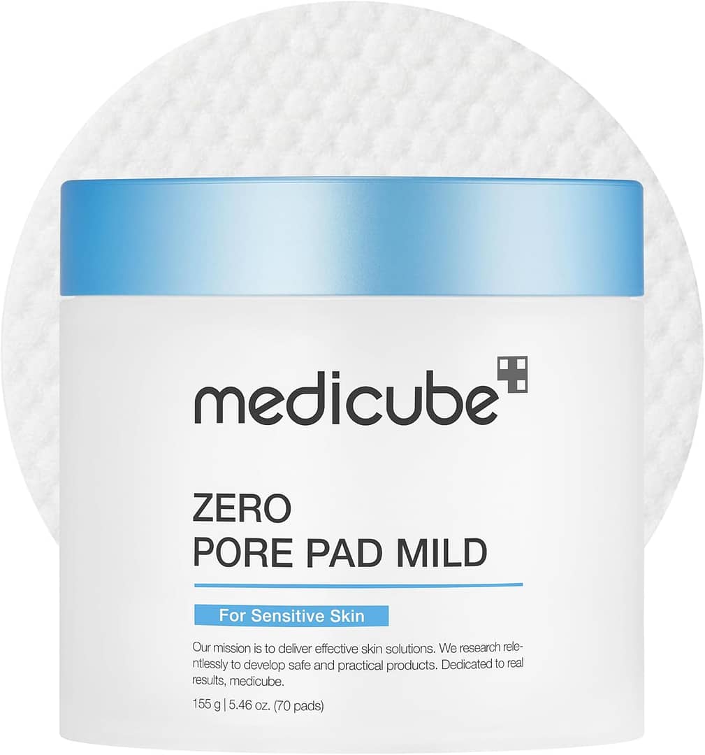 Dischete de fata cu toner pentru exfoliere blanda, Zero pore pad mild, Medicube, 70buc