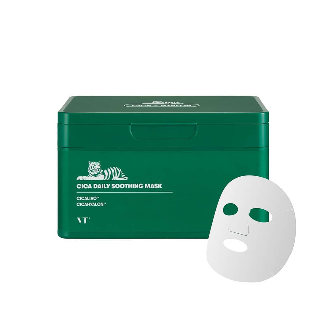 Set de măști calmante cu Cica, VT Cosmetics, Cica Daily Soothing Mask, 350g