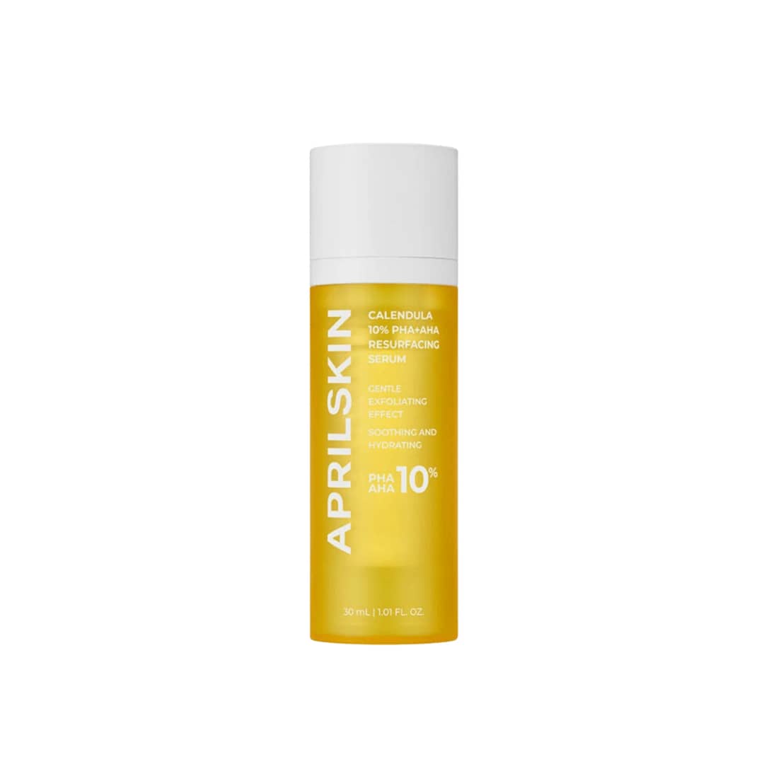 Ser cu 10% PHA și AHA pentru reînnoirea pielii cu calendula, Aprilskin, 30ml
