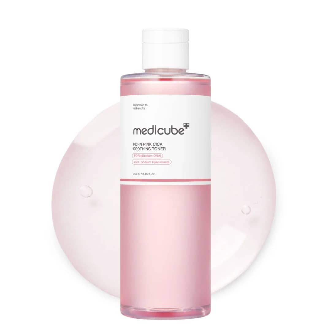 Toner facial hidratant și iluminator, PDRN Pink Cica Soothing, medicube, 250ml