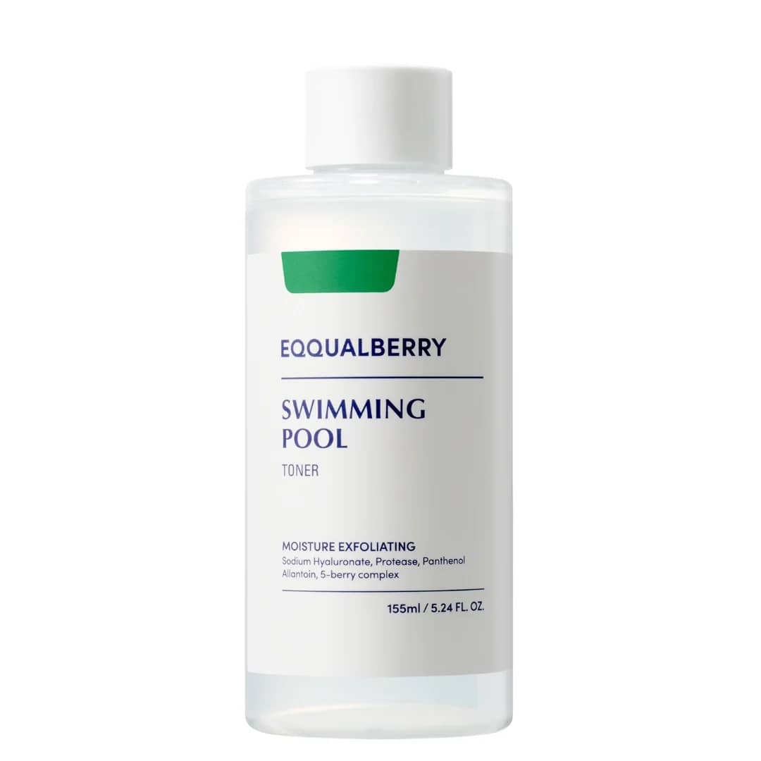 Toner hidratant & exfoliant pentru ten, Swimming Pool Toner, EQQUALBERRY, 155ml