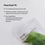 Masca de față calmantă Heartleaf Fit, ABIB, 30ml - Imagine 2