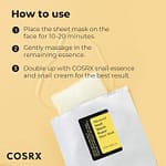 Mască de față cu mucină de melc, COSRX, Advanced Snail Mucin Power Sheet Mask, 25g - Imagine 4