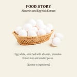 Masca de față cu extract de albuș de ou, SKINFOOD, Egg White Pore Mask, 120g - Imagine 6