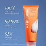 Gel de curățare pentru acnee cu caroten, Aprilskin, Acne Foam Cleanser, 120ml - Imagine 4