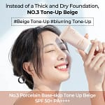 Baza de machiaj tonifiantă No.3 SPF50+, Numbuzin, Porcelain Base-skip Tone Up Beige, 50ml - Imagine 6
