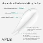 Loțiune de corp cu glutathion și niacinamidă, APLB, 300ml - Imagine 4
