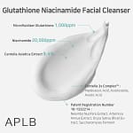 Gel de curățare facială cu glutathion și niacinamidă, APLB, 80ml - Imagine 4