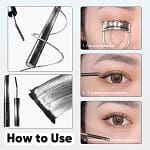 Mascara 3D Curling pentru gene, Judydoll, Black, 2g - Imagine 5