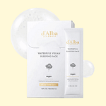 Masca de noapte hidratantă vegană, d'Alba, 4ml * 12 buc
