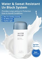 Crema solară All Around Safe Block Waterproof Sun Milk SPF50+ PA++++, MISSHA, 70ml - Imagine 3