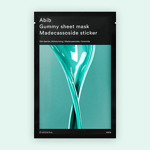 Mască de față, Abib, Gummy Sheet Mask, Madecassoside Sticker, 27ml