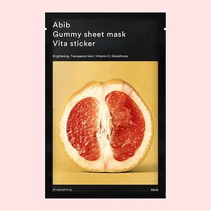 Masca de fata cu efect iluminator Gummy Sheet Vita, ABIB, 27ml