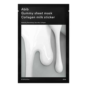 Mască de față, Abib, Gummy Sheet Mask, Collagen Milk Sticker, 27ml