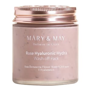 Mască de față hidratantă cu trandafir și acid hialuronic, Mary & May, 125g