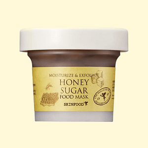 Mască de față cu miere și zahăr, SKINFOOD, Honey Sugar Food Mask, 120g