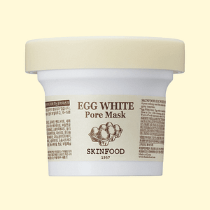 Masca de față cu extract de albuș de ou, SKINFOOD, Egg White Pore Mask, 120g