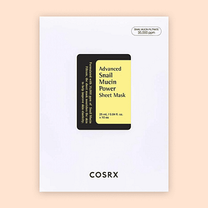 Mască de față cu mucină de melc, COSRX, Advanced Snail Mucin Power Sheet Mask, 25g