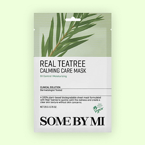 Mască de față calmantă cu arbore de ceai, Some By Mi, Real Care Mask Teatree Calming