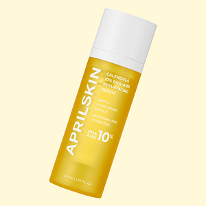 Ser cu 10% PHA și AHA pentru reînnoirea pielii cu calendula, Aprilskin, 30ml