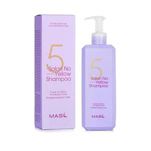 Șampon mov pentru par blond, Masil, 5 Salon No Yellow Shampoo, Jumbo, 500ml