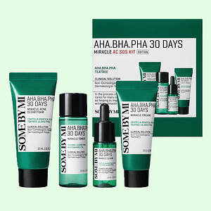 Set ingrijire faciala, AHA. BHA. PHA 30 Days Miracle AC SOS, SOME BY MI, 4 piese