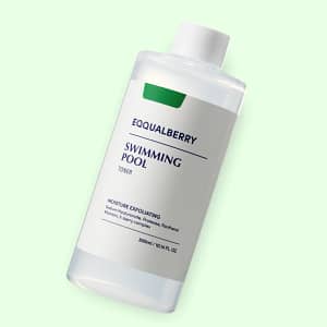 Toner hidratant & exfoliant pentru ten, Swimming Pool Toner, EQQUALBERRY, 155ml