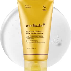 Masca de fata cu turmeric si acid kojic, Night Wrapping Mask, Medicube 75 ml