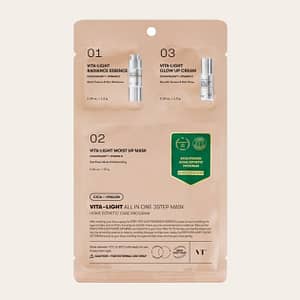 Masca faciala pentru luminozitate in 3 pasi, Vita-Light All In One 3Step Mask, VT Cosmetics