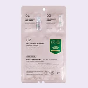 Masca faciala cu colagen in 3 pasi, Cica Collagen All in One 3-step nourishing, VT Cosmetics