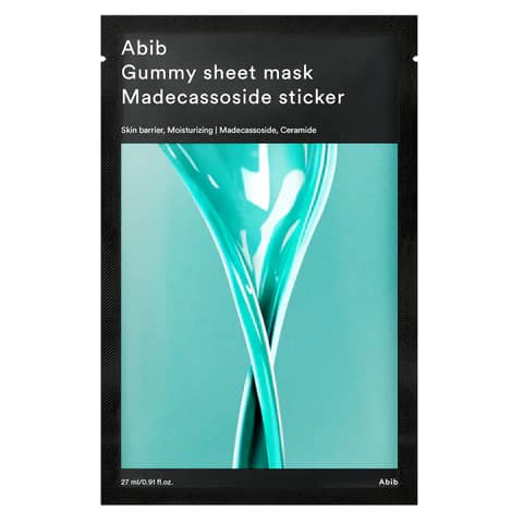 Mască de față, Abib, Gummy Sheet Mask, Madecassoside Sticker, 27ml