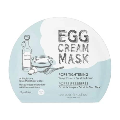 Mască pentru strângerea porilor cu ou, Too Cool For School, Egg Cream Mask Pore Tightening