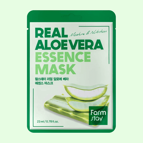 Masca de față cu esență de aloe vera, Farmstay, 23g - Imagine 1
