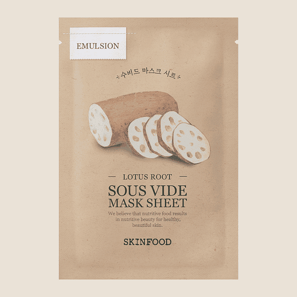 Masca de față cu extract din rădăcina de lotus, SKINFOOD, 20g - Imagine 1