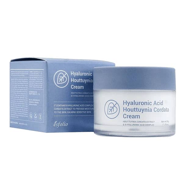 Crema cu acid hialuronic și Houttuynia Cordata, esfolio, 50g