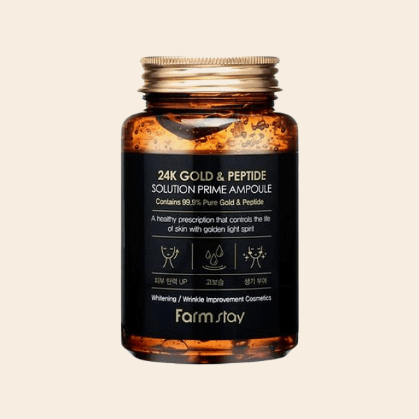 Crema hidratanta anti imbatranire cu 24K aur si peptide, farmstay, 250ml - Imagine 1