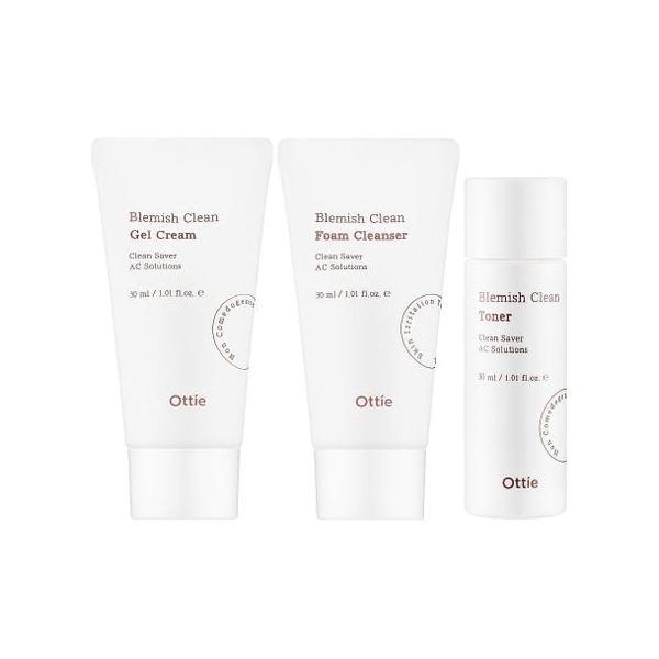 Set miniaturi pentru ten cu imperfecțiuni, Ottie, 3 piese