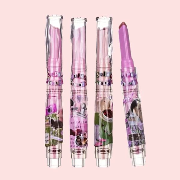 Luciu de buze hidratant in forma de inimioara, FLORTTE, 1.5g - Imagine 1