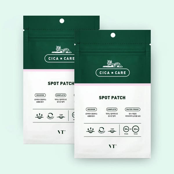 Set 2 pachete plasturi pentru acnee, Cica Spot Patch, VT Cosmetics, 96 buc - Imagine 1