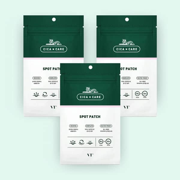 Set 3 pachete plasturi pentru acnee, Cica Spot Patch, VT Cosmetics, 144 buc - Imagine 1