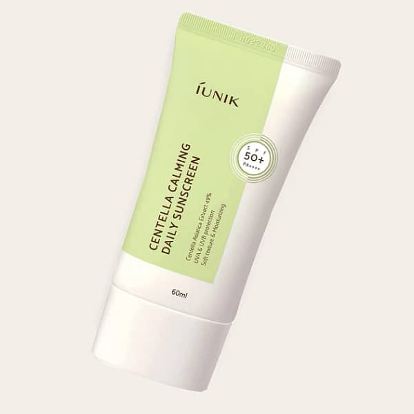 Crema pentru fata cu protectie solara SPF 50+ PA++++ Centella Calming, iUNIK, 60ml - Imagine 1