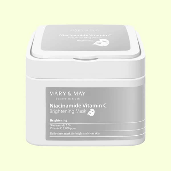Masti de fata pentru stralucire, Niacinamide Vitamin C Brightening Mask 30 buc, Mary&May, 400g - Imagine 1