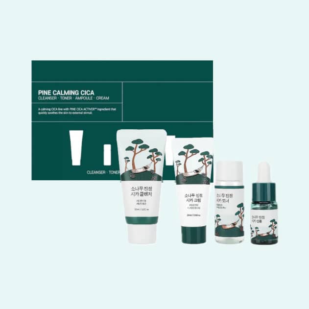 Set ingrijire faciala Pine Calming Cica Trial Kit, Round Lab
