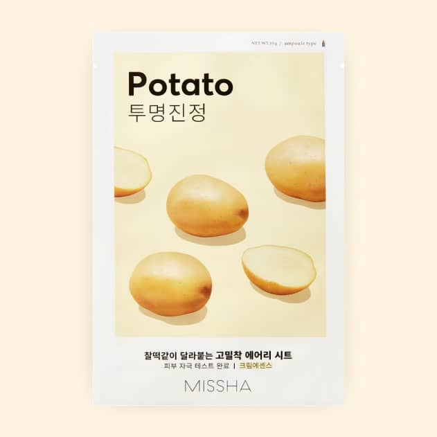 Masca de fata cu extract de cartof, Missha Airy Fit Sheet Mask Potato, 19g
