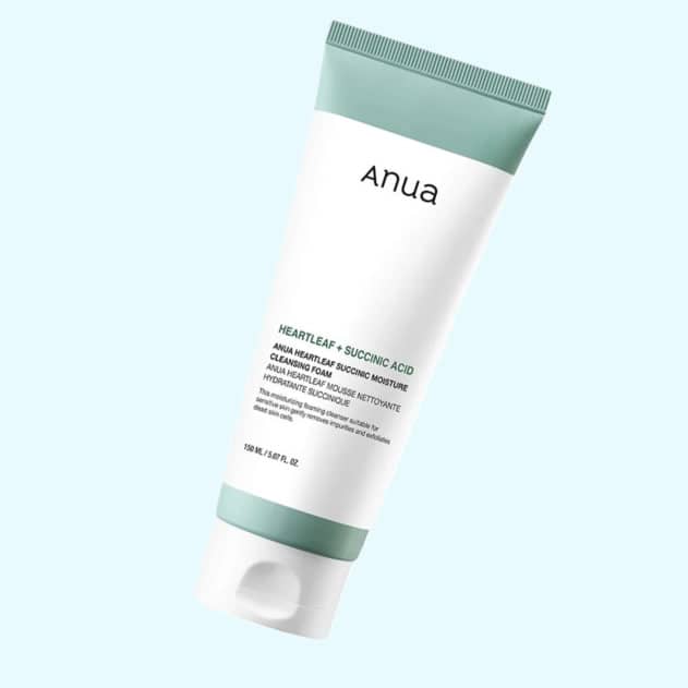 Spuma de curatare, Heartleaf Succinic Moisture Cleansing Foam, Anua, 150ml