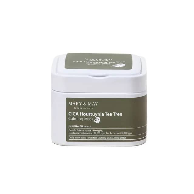 Mască calmantă cu Cica, Houttuynia și Tea Tree, Mary & May, 30 buc